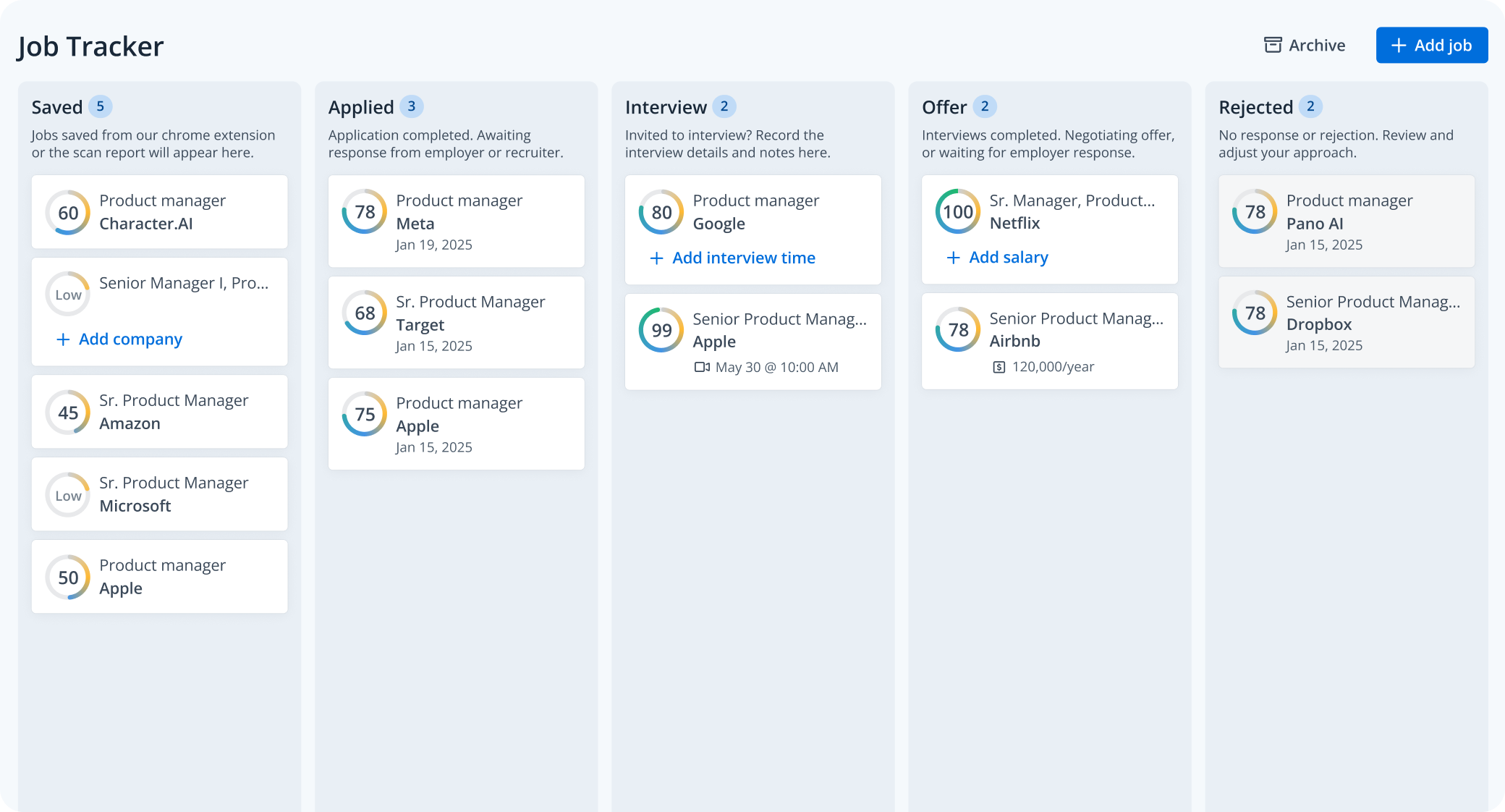 Job Tracker preview