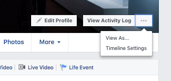 Jobs on Facebook - View As