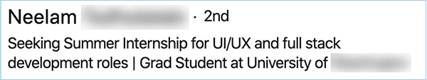 linkedin headline for students example
