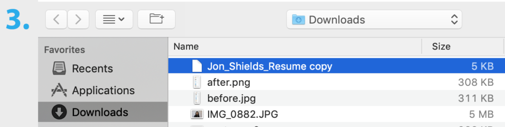 Upload Resume to LinkedIn - Select your resume