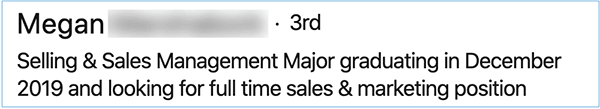 student linkedin headline example
